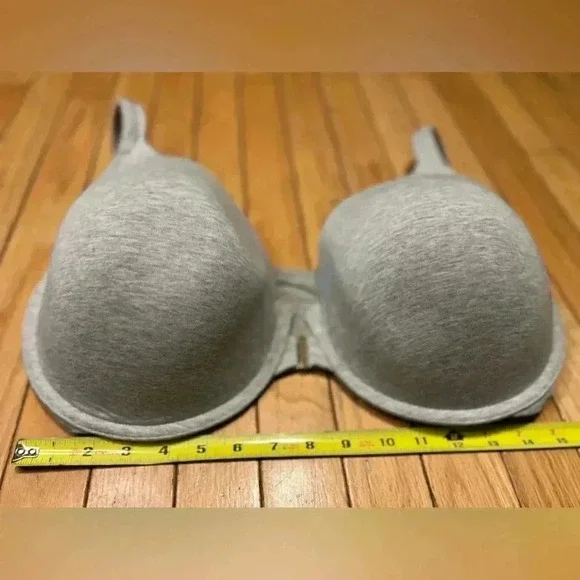 cacique bra Size 42H Gray Padded Gold Latch Lightly Lined T-shirt - Picture 8 of 8